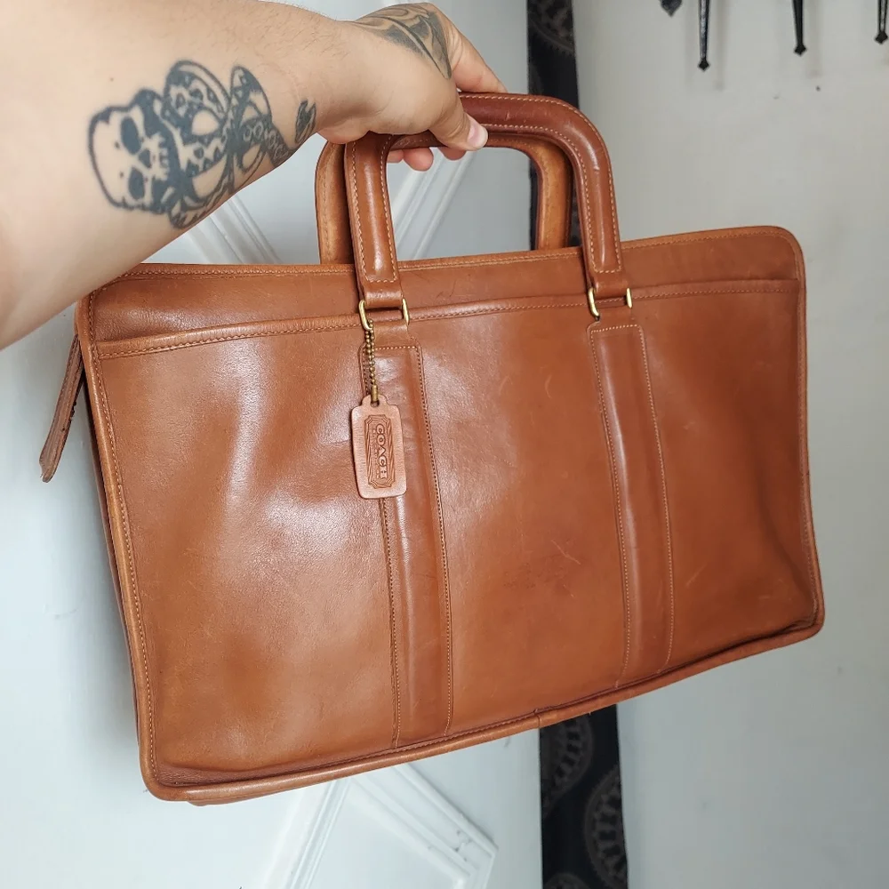 Vintage Coach British Tan Embassy Briefcase 5090🤎🧡 - Picture 1 of 16